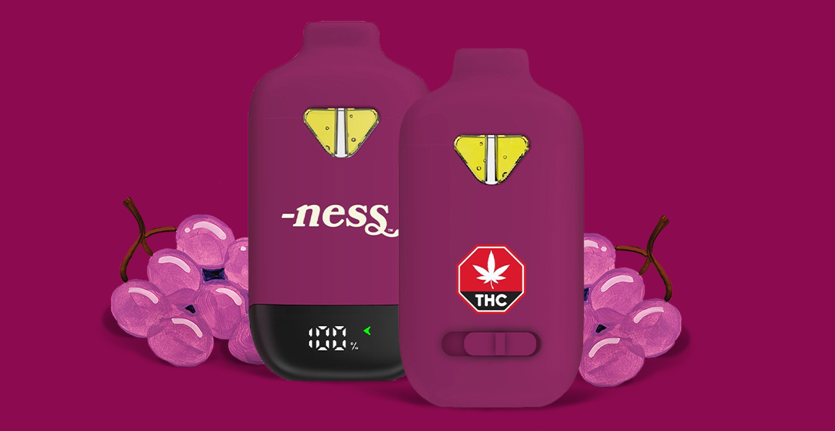 ness Grape Razz Dual Chamber 3-in-1 AIO Vape Cart | ness Cannabis